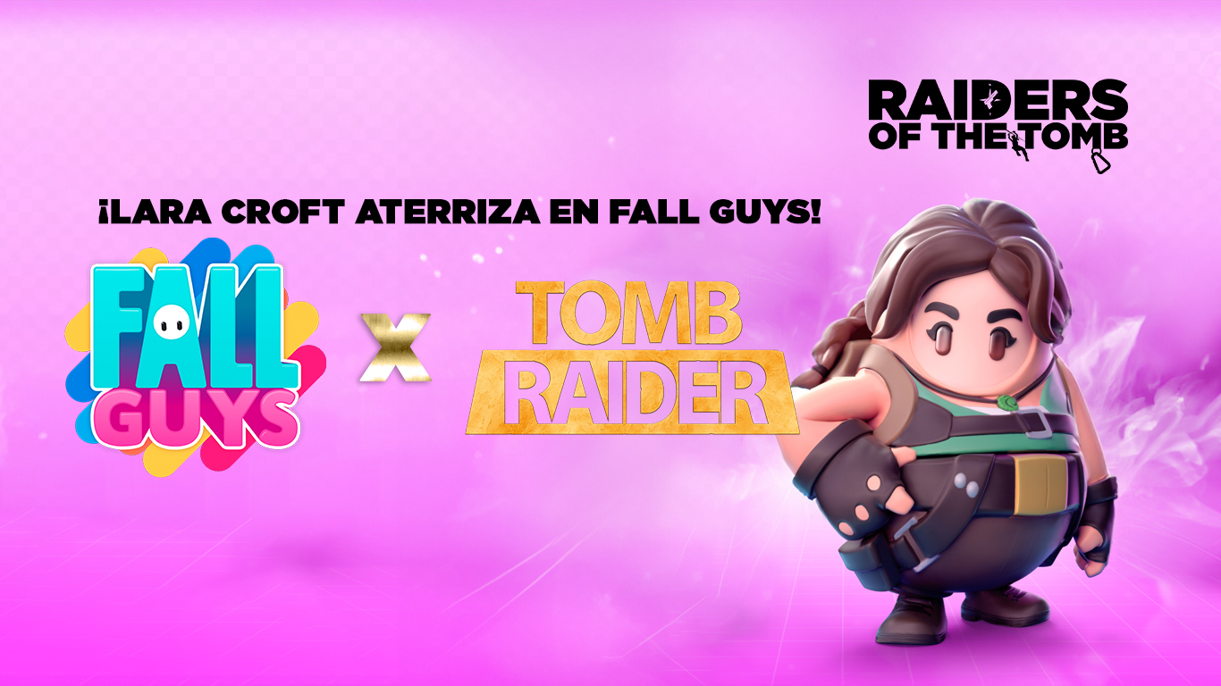 Lara Croft Aterriza en Fall guys