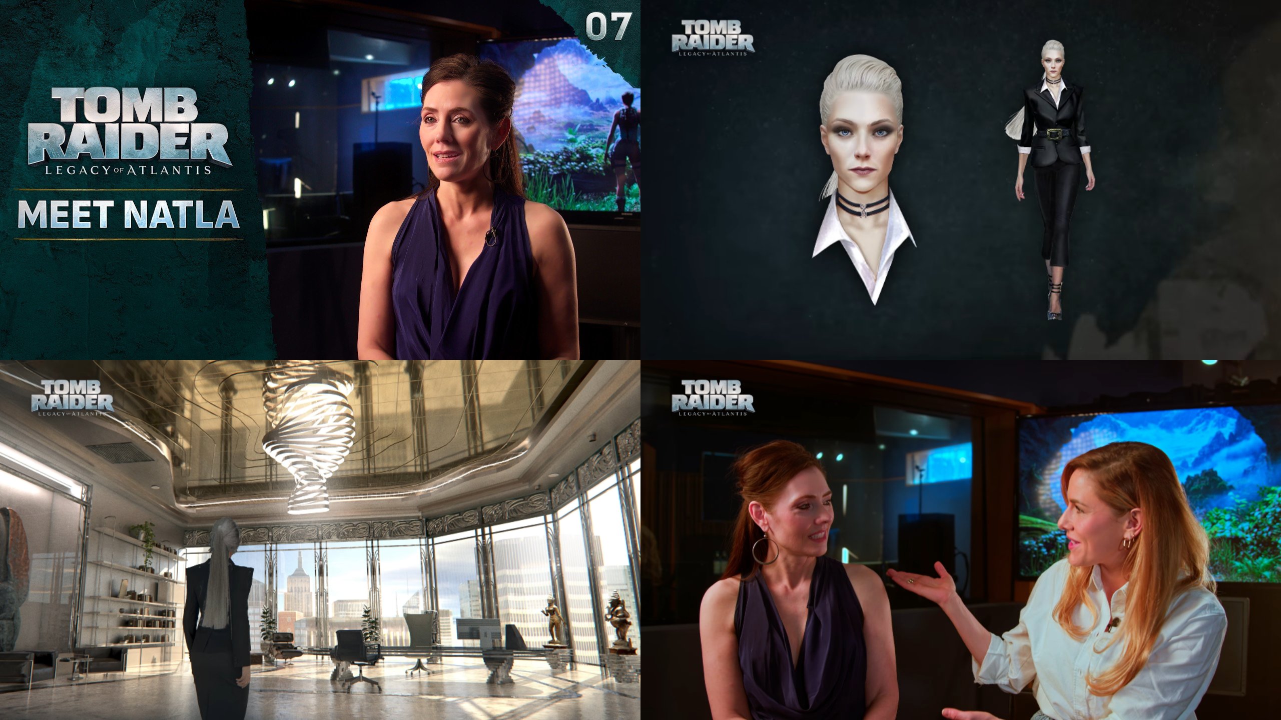 Adrienne Wilkinson en la presentación de Jacqueline Natla para Tomb Raider Legacy of Atlantis
