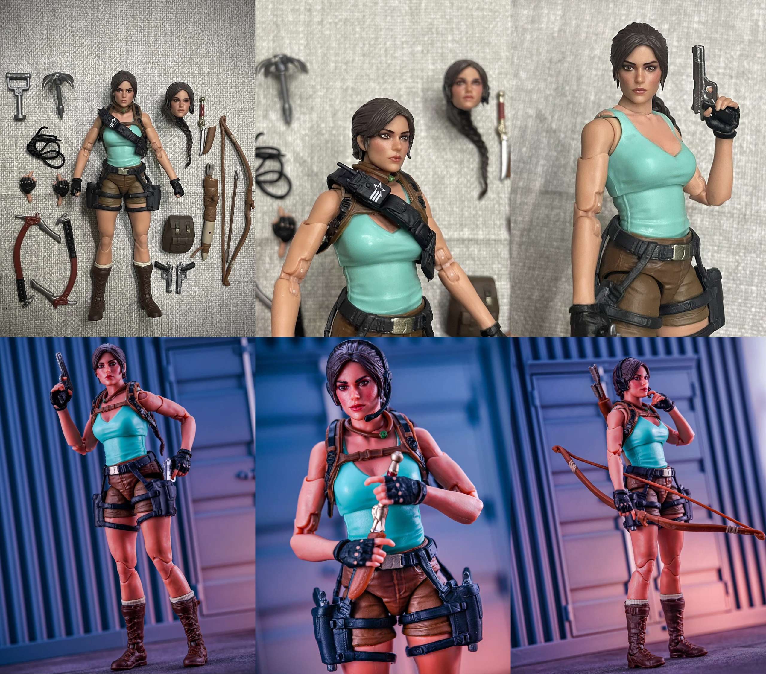 Fotografía de la figura de acción articulada de Lara Croft estilo G.I. Joe de Hasbro