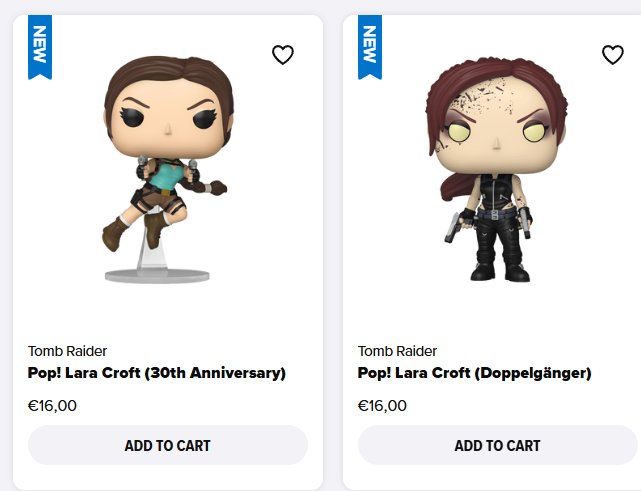 Figuras Funko Pop de Lara Croft 30 Aniversario y Lara Doppelgänger de Underworld