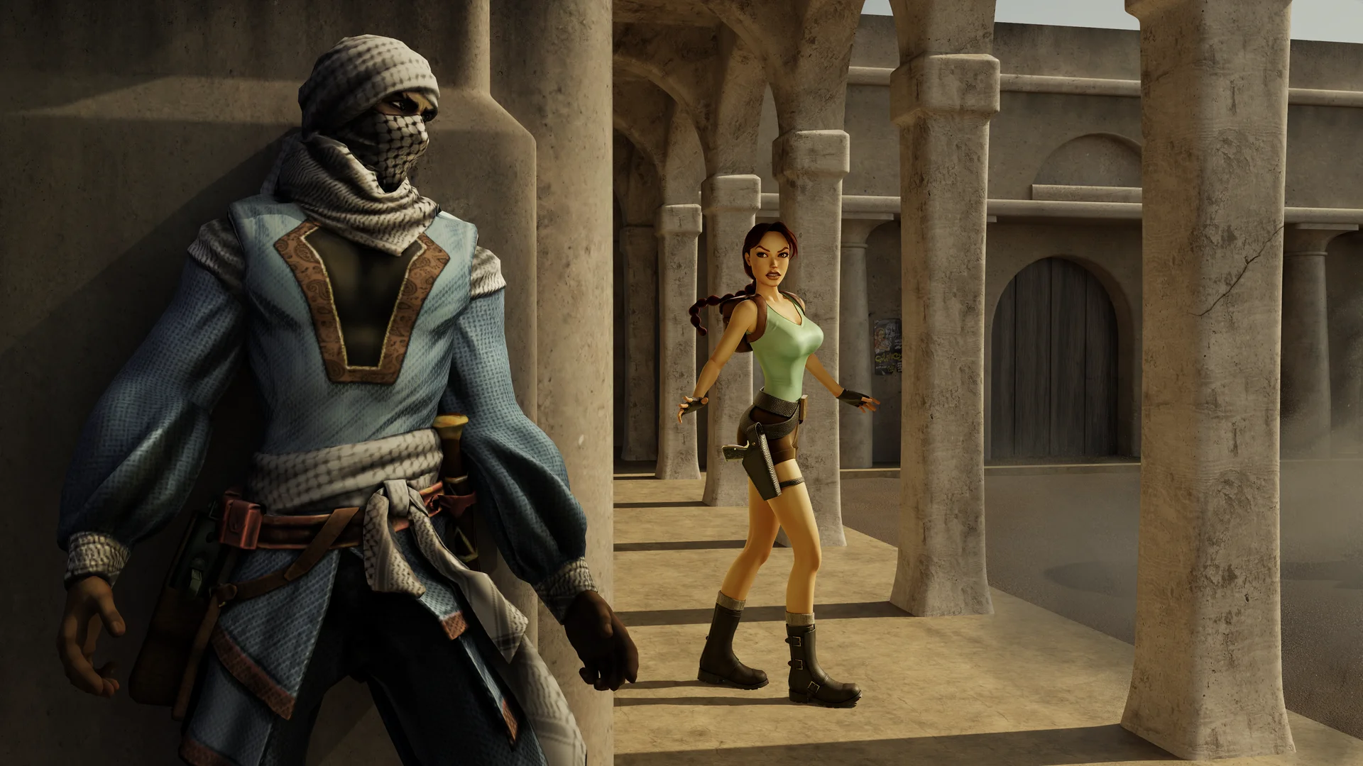 Captura en alta definición de Tomb Raider IV-VI Remastered mostrando los entornos y texturas renovadas en Alejandría