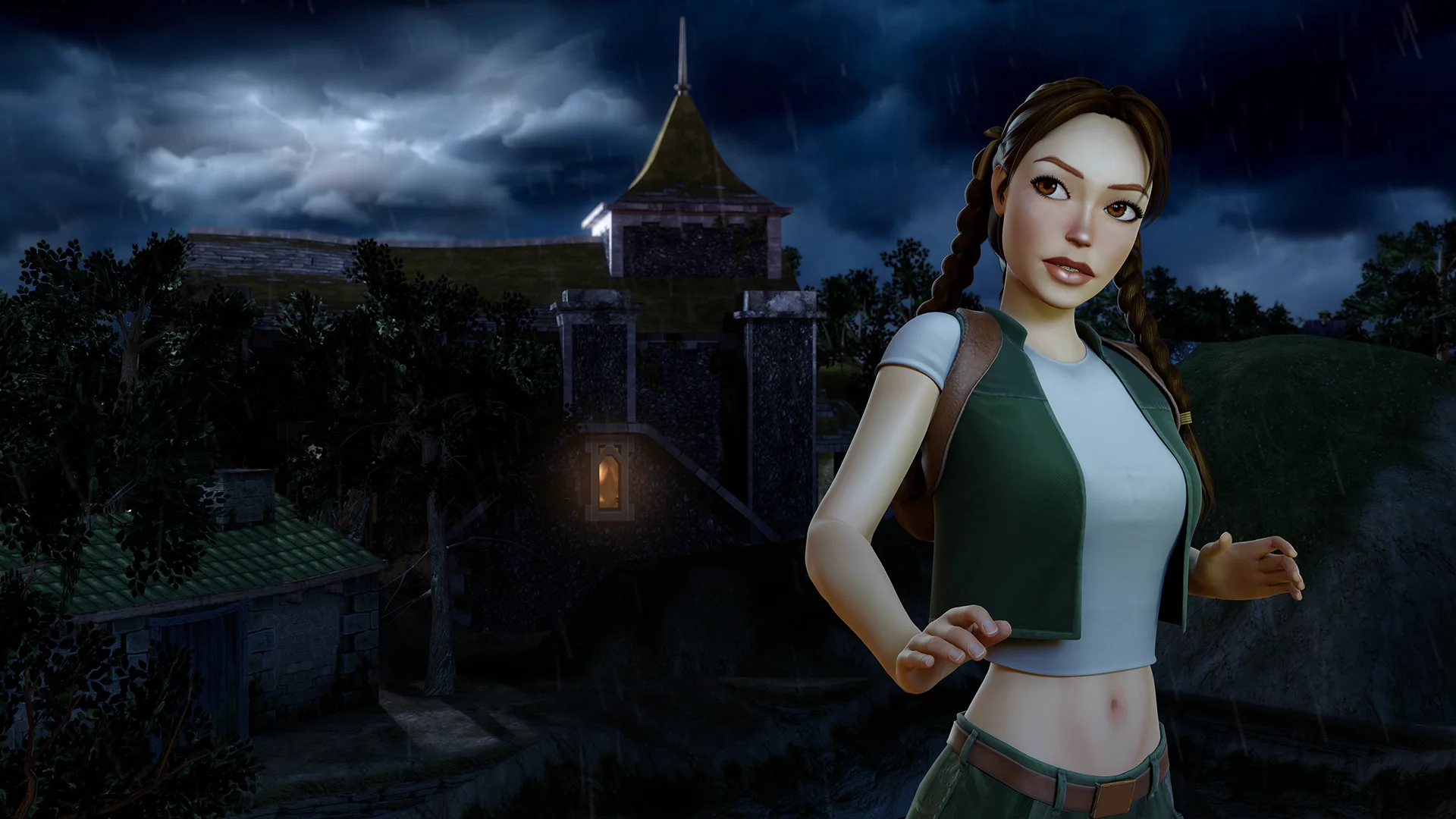Lara Croft adolescente en la Isla Negra encantada de Irlanda en Tomb Raider Chronicles