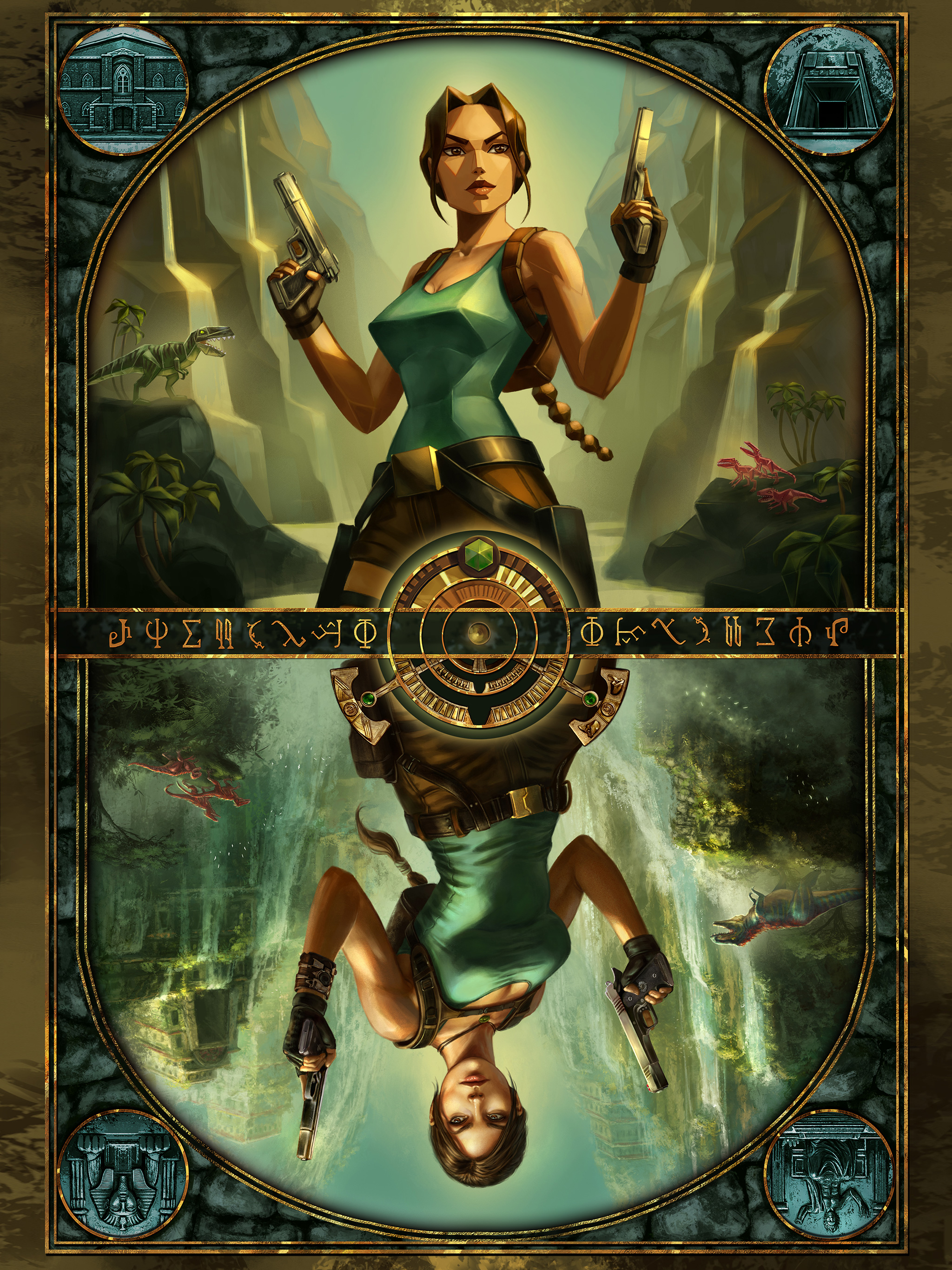 Ilustración del 30 aniversario de Tomb Raider por Inna Vjuzhanina en el Diario del Explorador