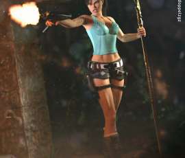 Lara Croft y Totec en Lara Croft and the Guardian of Light